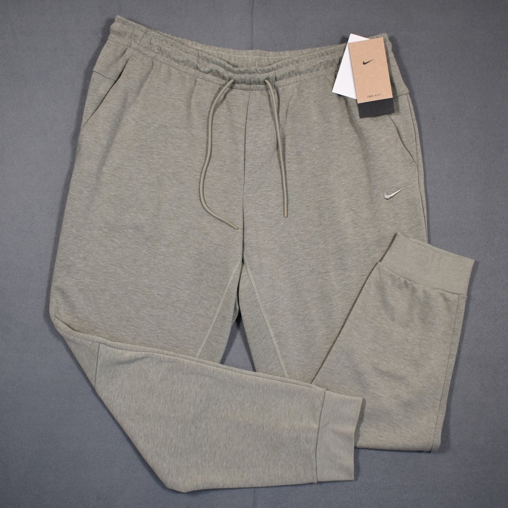 Nike Primary Fleece Mens Dri-FIT UV Performance Joggers Army Green Large